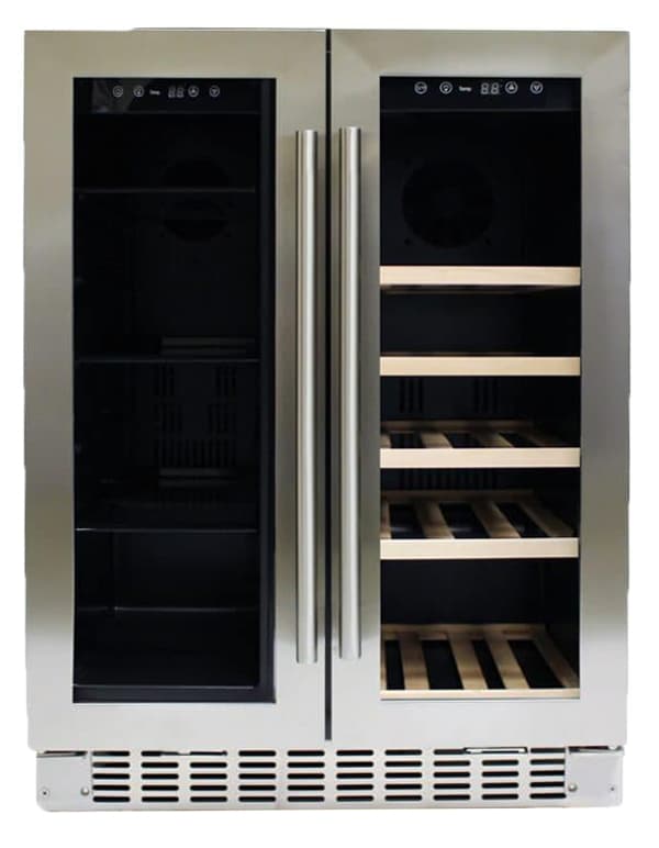Capacity 154-Can with Glass Door with Stainless Steel Trim ft A124BEV-S Azure 24 Built-In Beverage Center 5.1 cu 